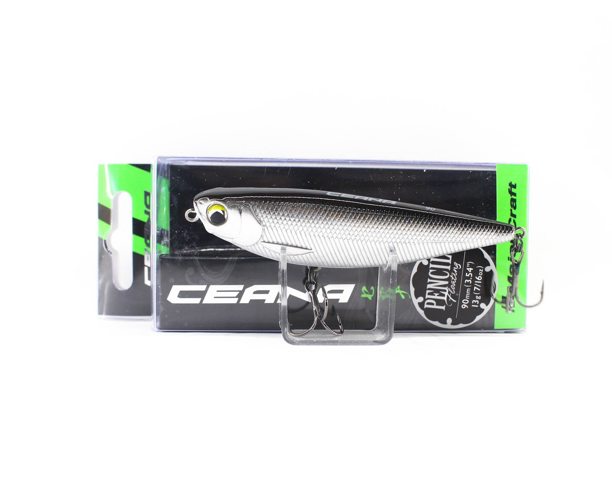 Major Craft Ceana Pencil 90 9cm 13gr #03 Black Back Silver