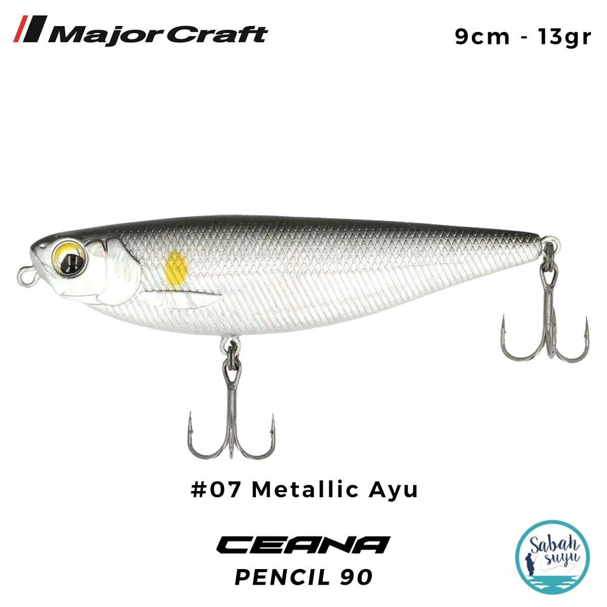 Major Craft Ceana Pencil 90 9cm 13gr #07 Metallic Ayu