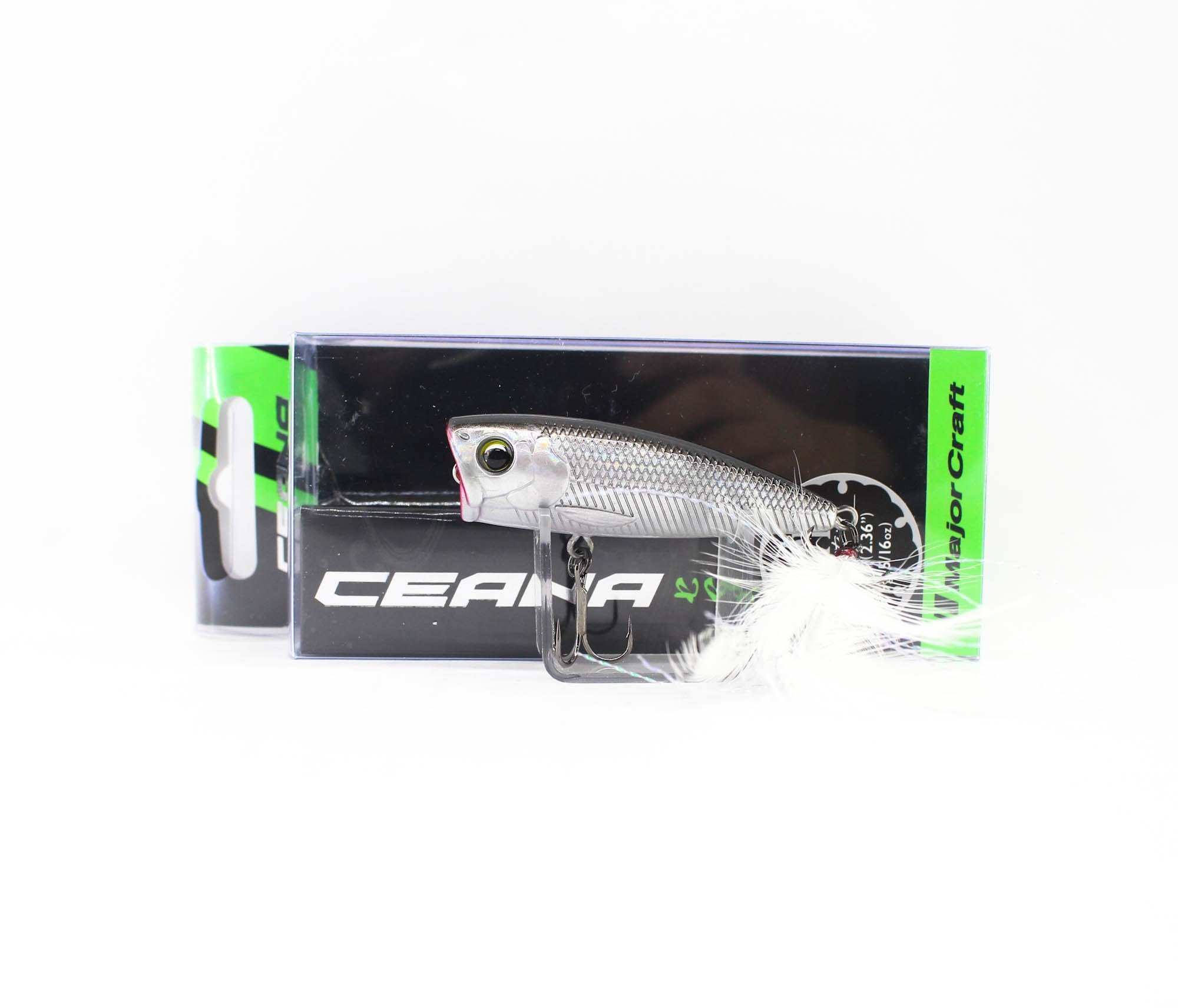 Major Craft Ceana Popper 60 6cm 9gr #03 Black Back Silver