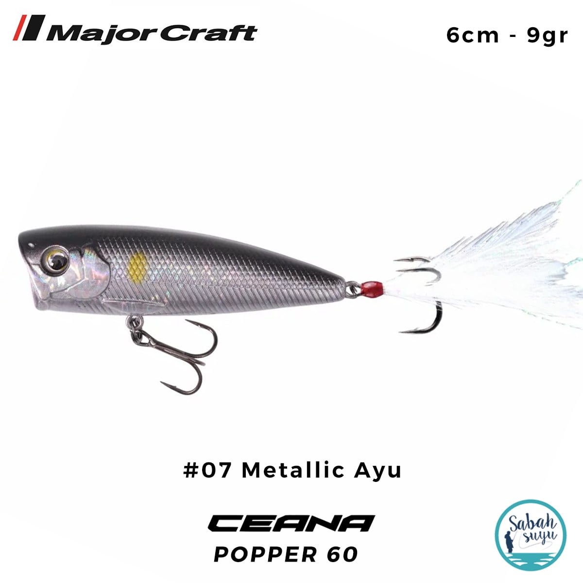 Major Craft Ceana Popper 60 6cm 9gr #07 Metallic Ayu
