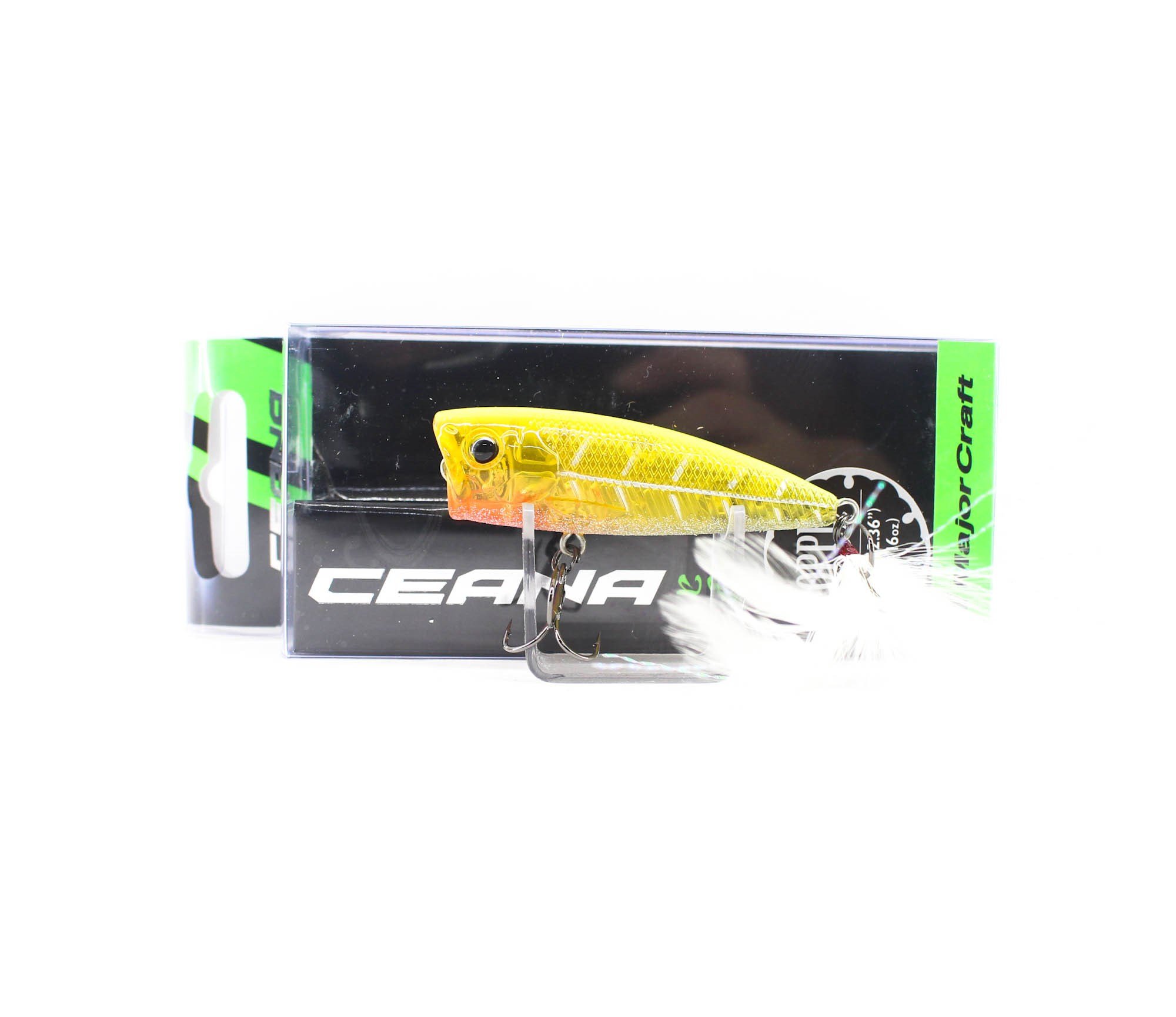 Major Craft Ceana Popper 60 6cm 9gr #19 Ghost Chartreuse Bone