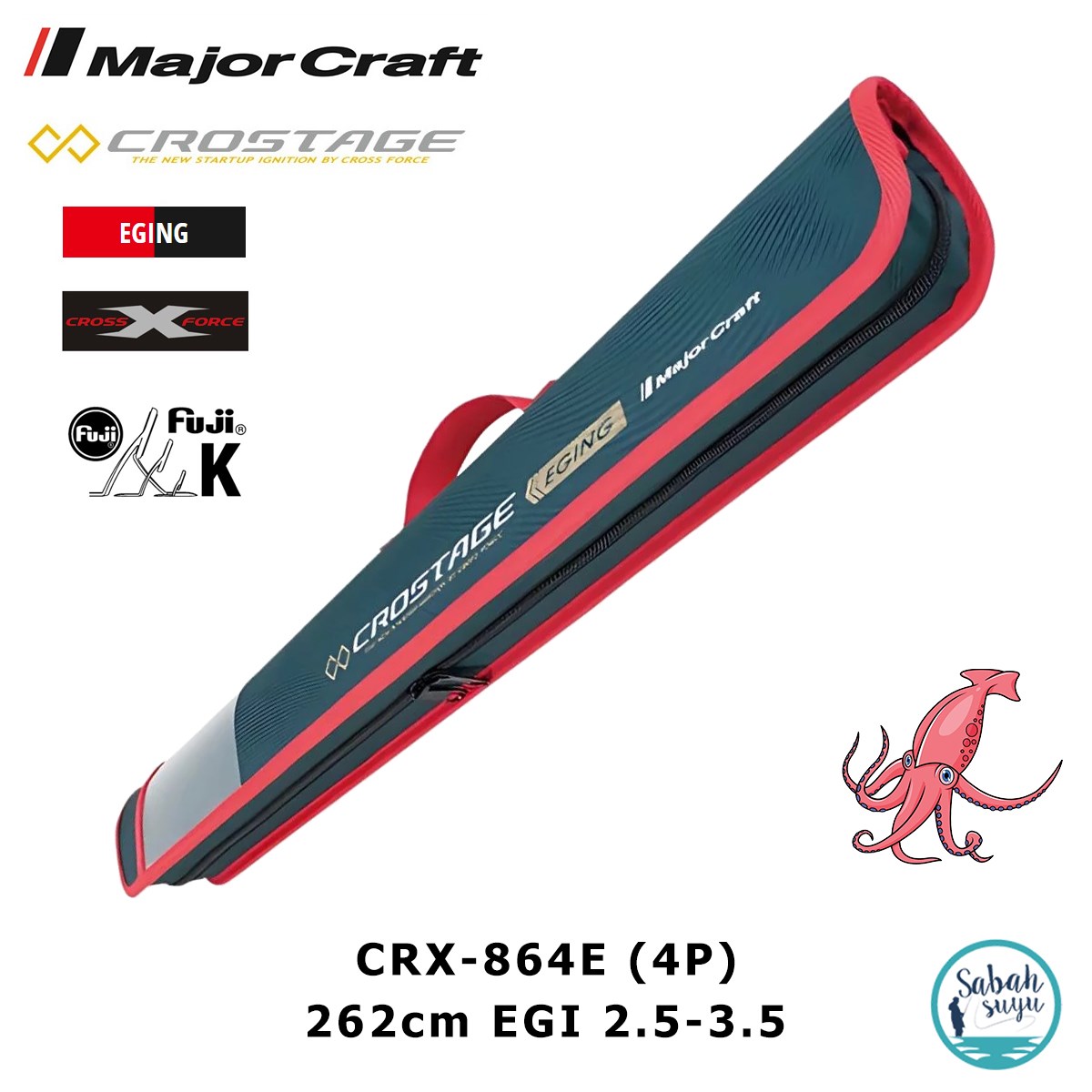 Major Craft Crostage CRX-864E Eging 262cm EGI 2.5-3.5 (4P) Spin Kamış Seyahat Tipi