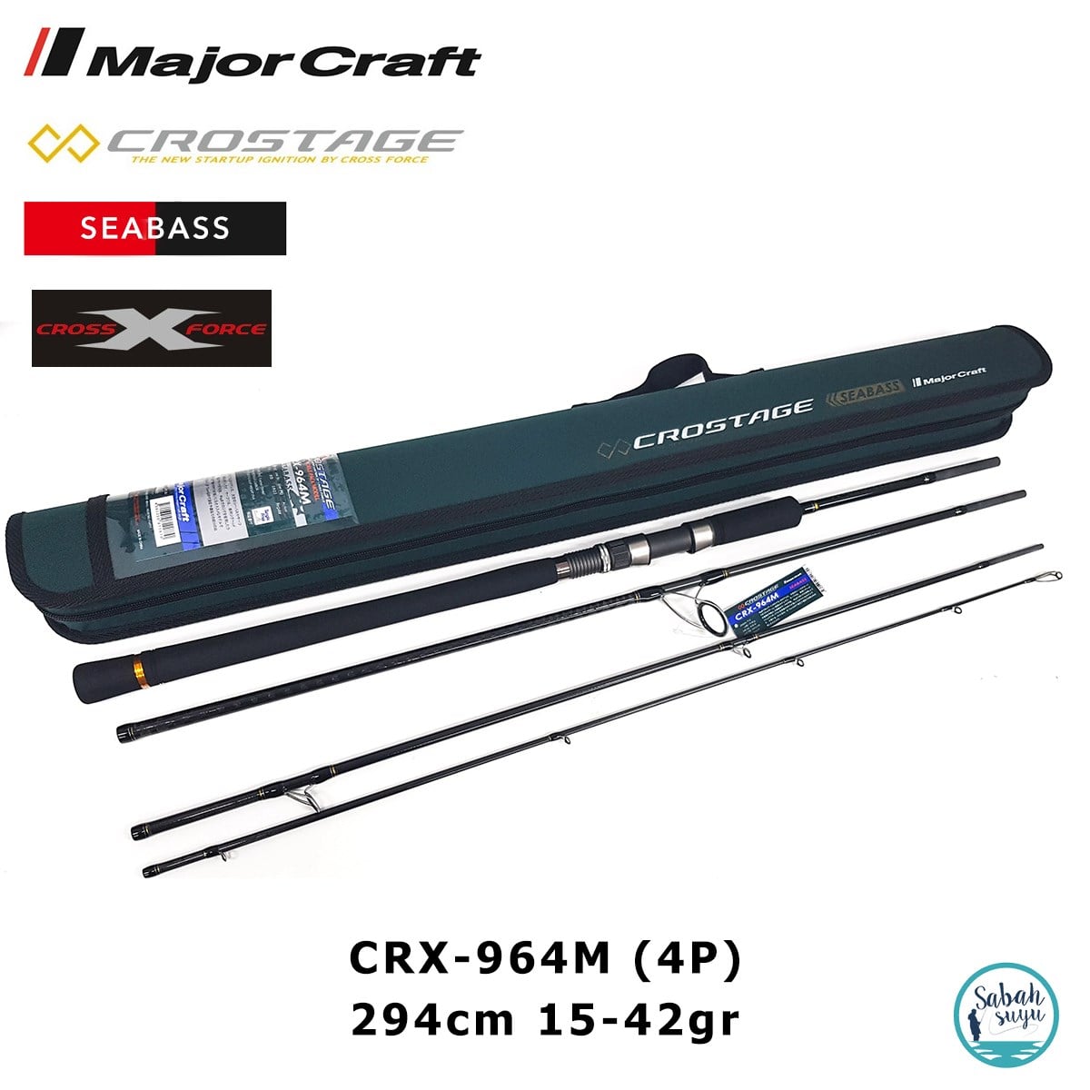 Major Craft Crostage CRX-964M 294cm 15-42gr (4P) Spin Kamış Seyahat Tipi