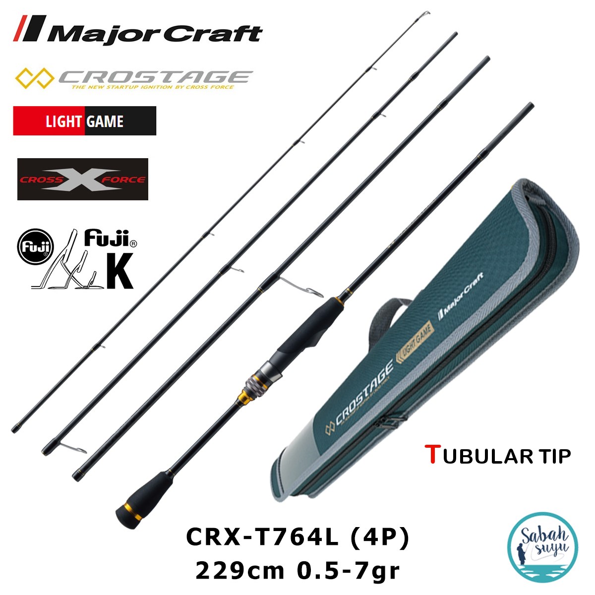 Major Craft Crostage CRX-T764L Tubular 229cm 0.5-7gr (4P) LRF Kamış Seyahat Tipi