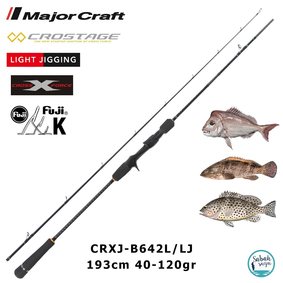 Major Craft Crostage CRXJ-B642L/LJ 193cm 40-120gr (2P) Tetikli Light Jigging Kamış