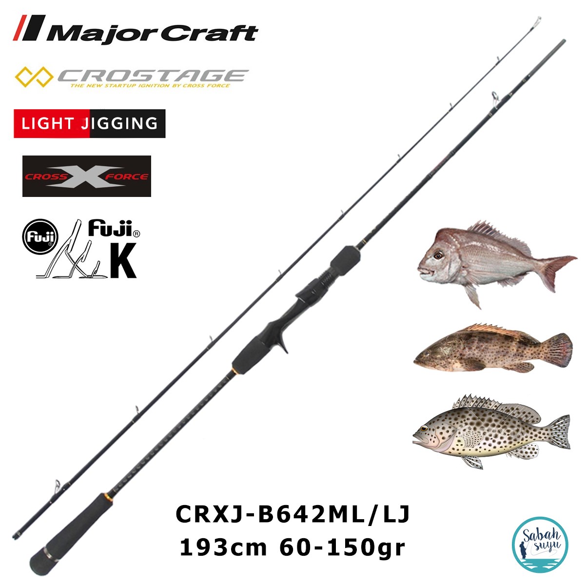 Major Craft Crostage CRXJ-B642ML/LJ 193cm 60-150gr (2P) Tetikli Light Jigging Kamış