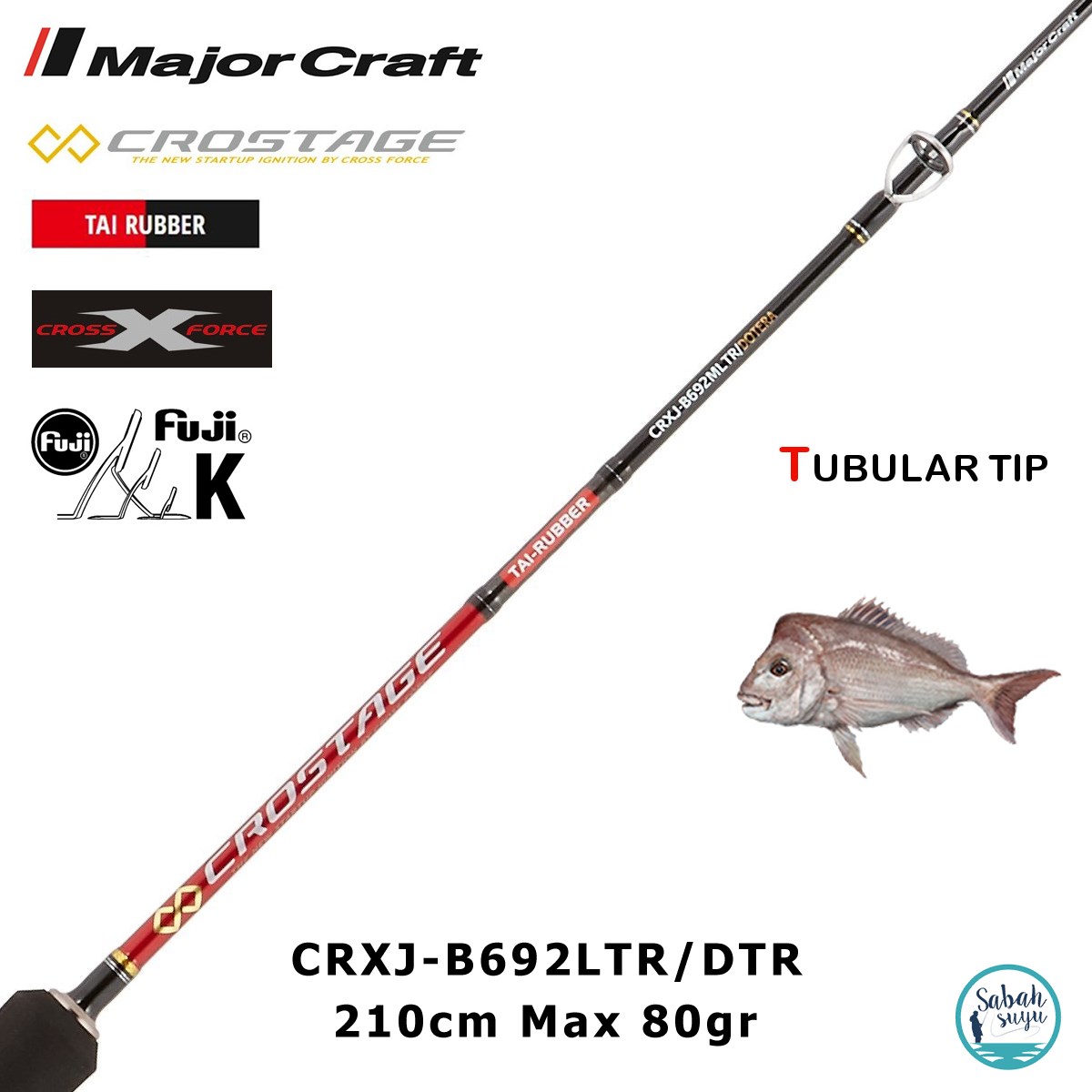 Major Craft Crostage CRXJ-B692LTR/DTR 210cm Max 80gr (2P) Tetikli Tai Rubber Kamış