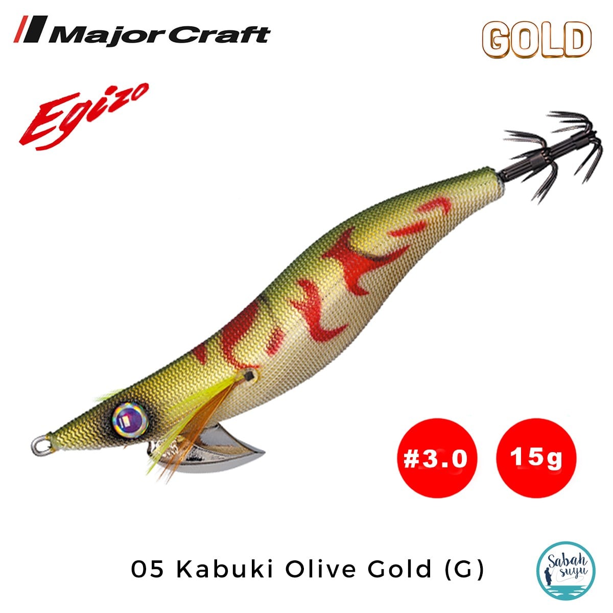 Major Craft Egi Sutte Kalamar Zokası EGZ-3.0 15gr #05 Kabuki Olive (G)