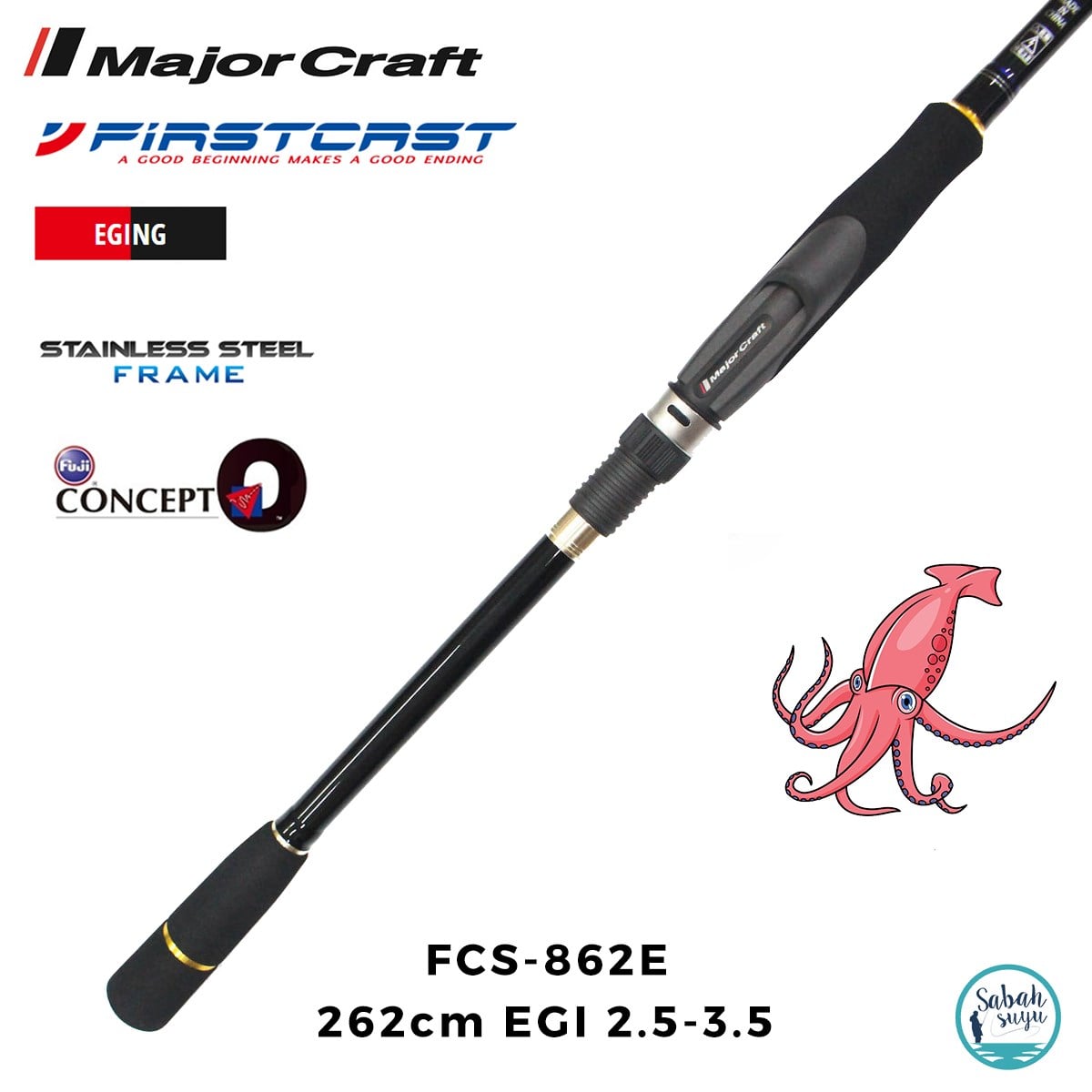 Major Craft Firstcast FCS-862E Eging 262cm EGI 2.5-3.5 (2P) Spin Kamış