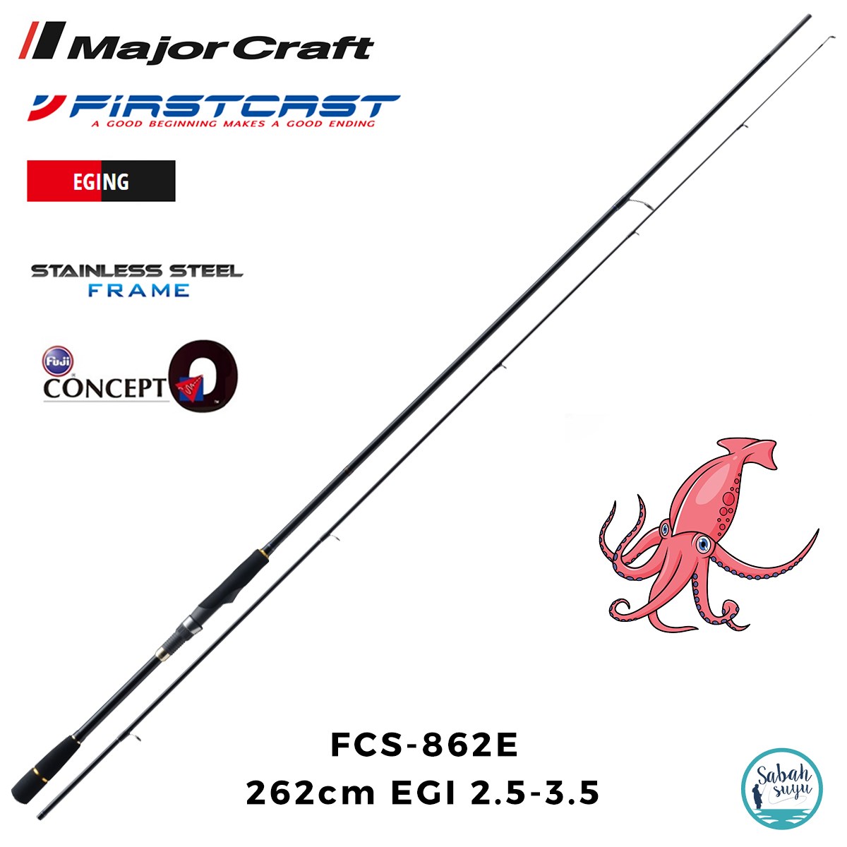 Major Craft Firstcast FCS-862E Eging 262cm EGI 2.5-3.5 (2P) Spin Kamış