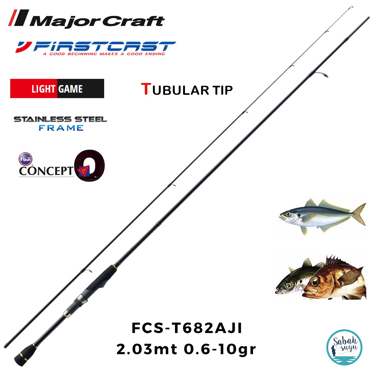 Major Craft Firstcast FCS-T682AJI Tubular 2.03mt 0.6-10gr (2P) LRF Kamış