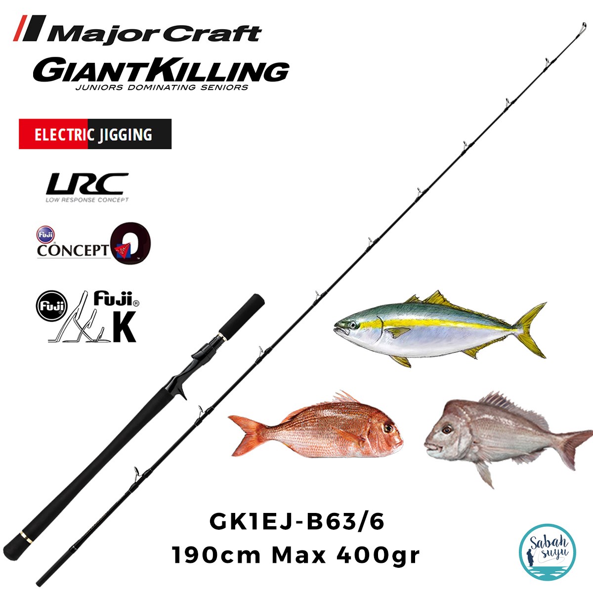 Major Craft Giant Killing 1G GK1EJ-B63/6 190cm Max 400gr (S2P) Tetikli Jigging Kamış