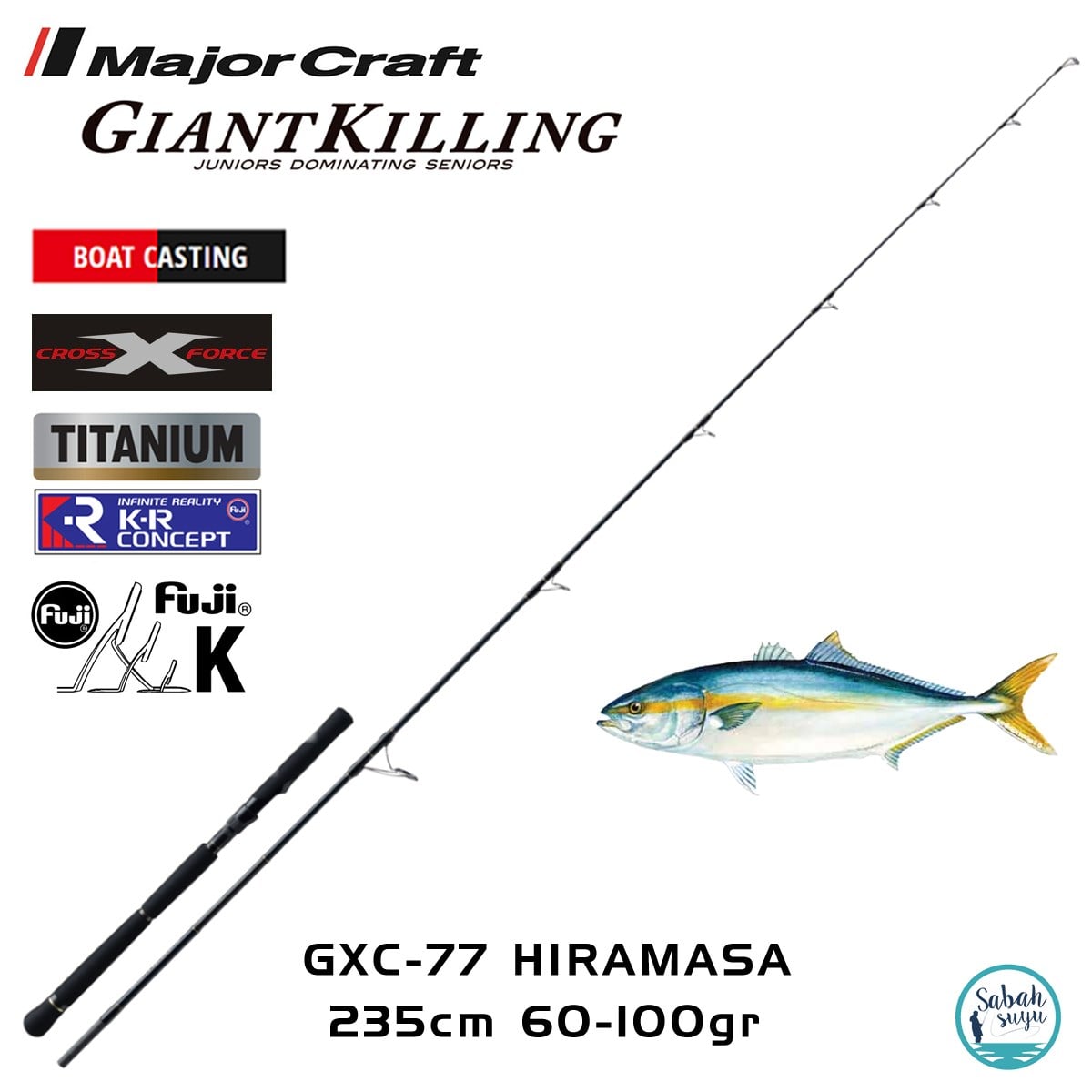 Major Craft Giant Killing GXC-77HIRAMASA 235cm 60-100gr (S2P) Offshore Casting Kamış