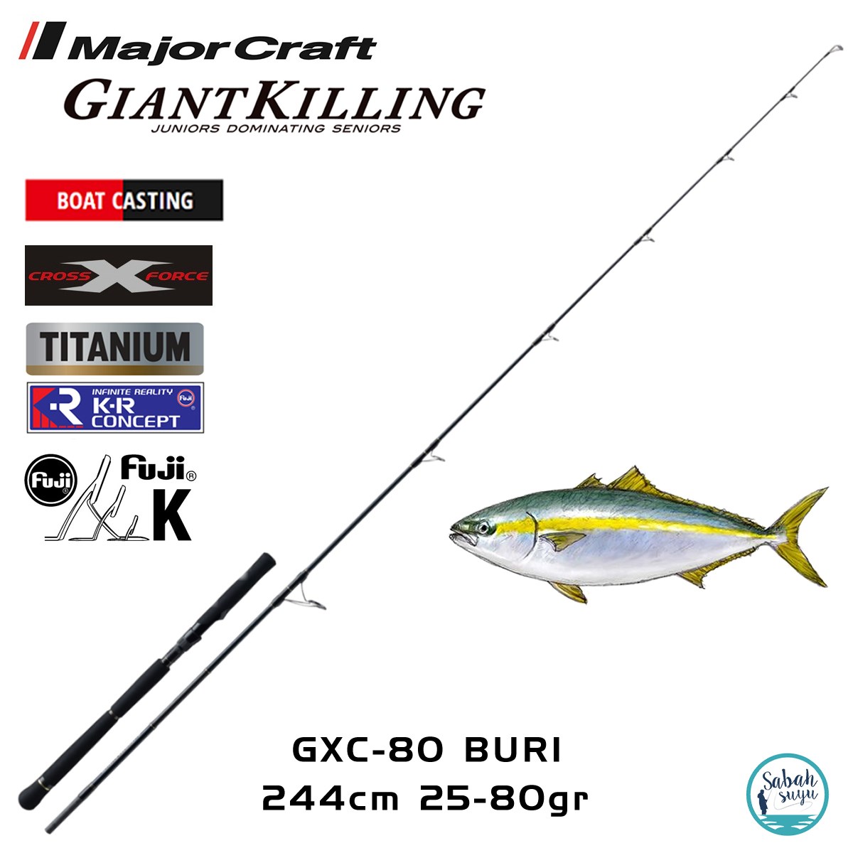 Major Craft Giant Killing GXC-80BURI 244cm 25-80gr (S2P) Offshore Casting Kamış