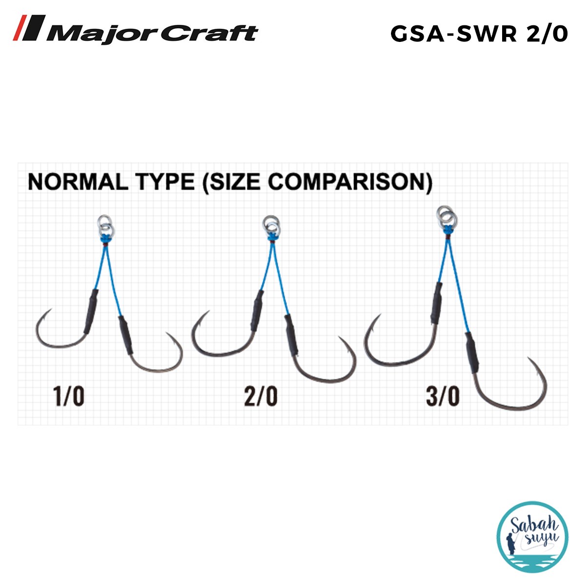 Major Craft GSA-SWR Çiftli Asist İğne #2/0 (2 Adet)