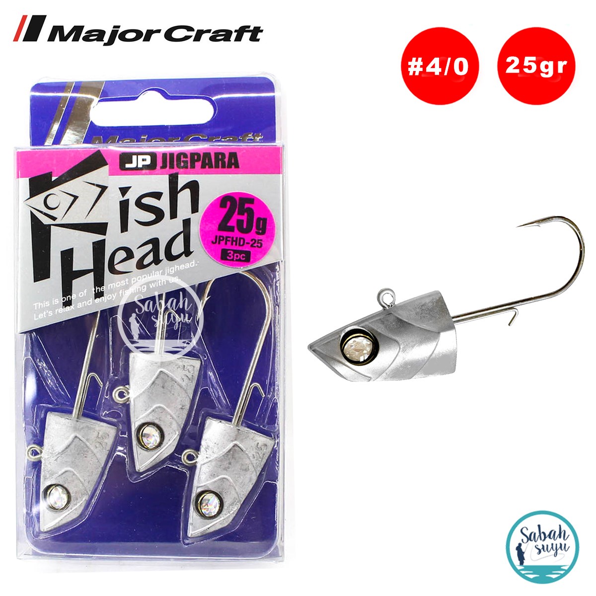 Major Craft Jigpara Fish Head JPFHD-25gr #4/0 (3 Adet)
