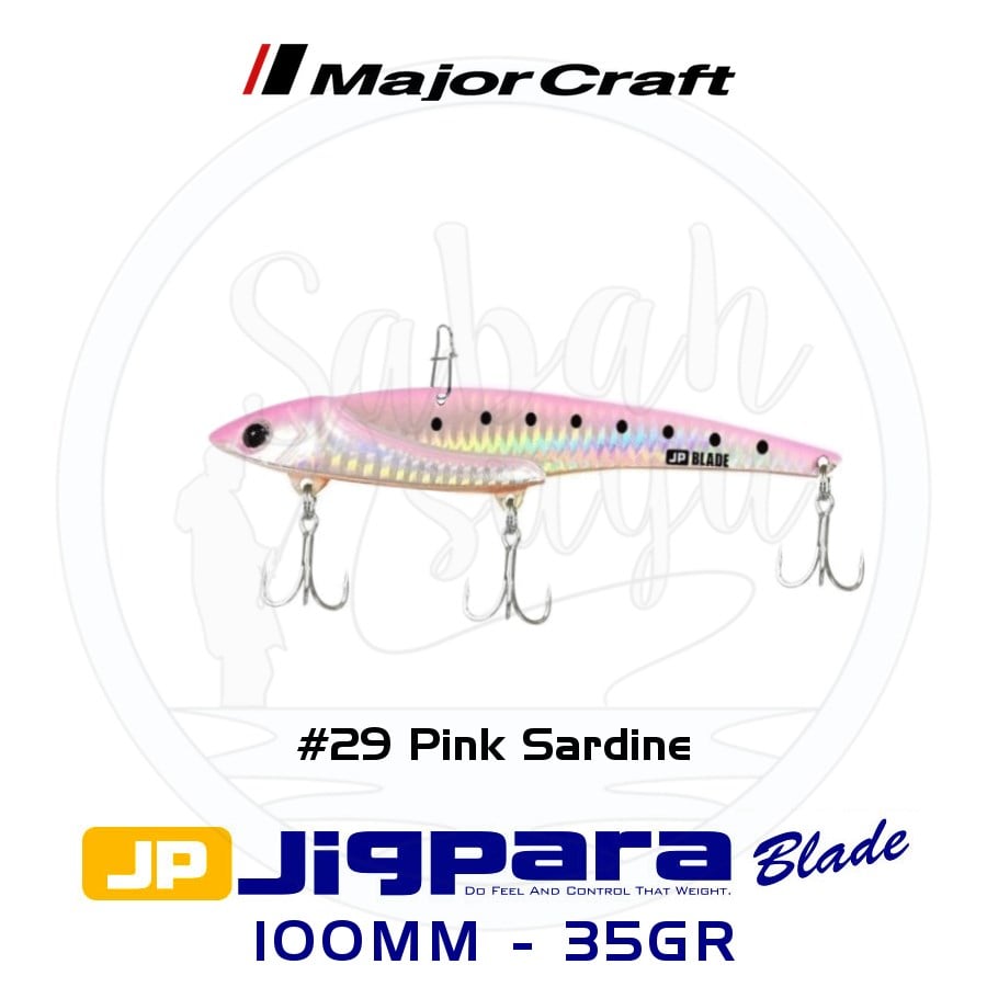 Major Craft Jigpara JPB-100 Blade Vibrasyon Jig 100mm 35gr #29 Pink Sardine