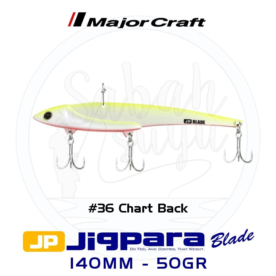 Major Craft Jigpara JPB-140 Blade Vibrasyon Jig 140mm 50gr #36 Chart Back
