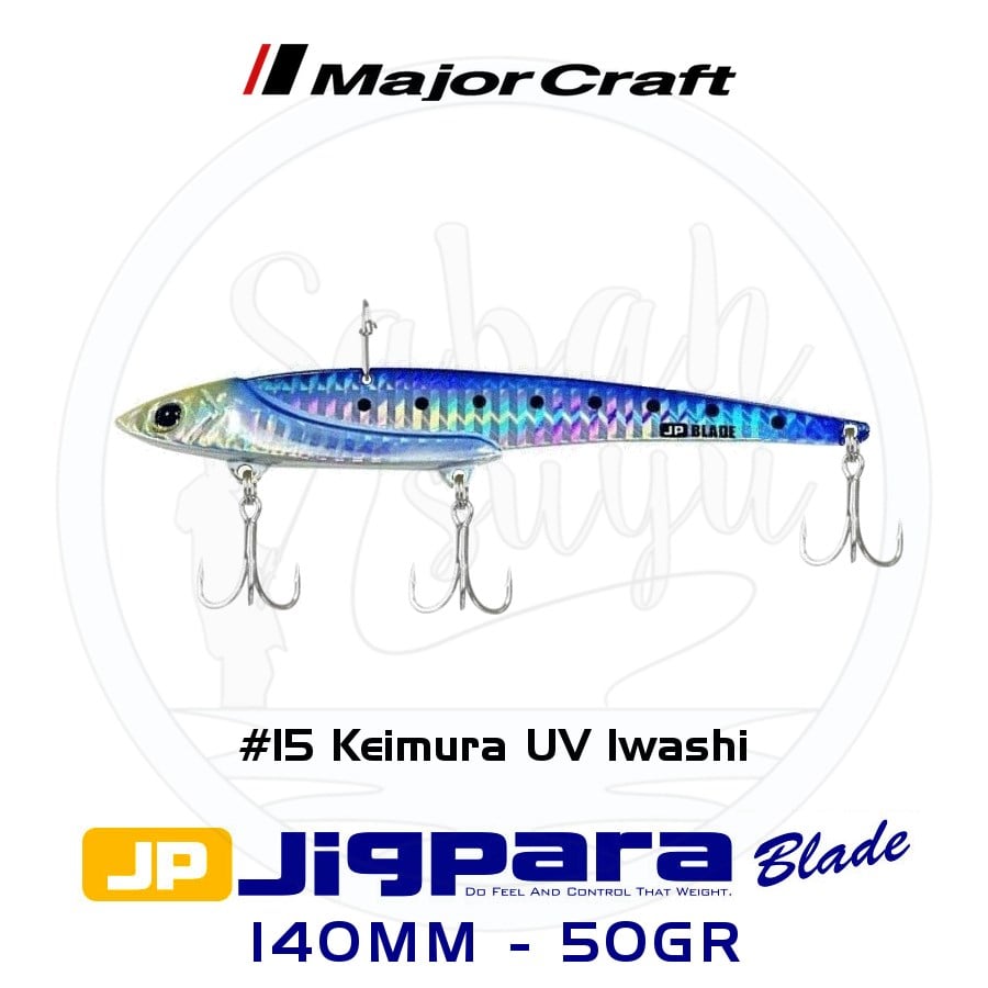 Major Craft Jigpara JPB-140 Blade Vibrasyon Jig 140mm 50gr #15 Keimura (UV) Iwashi