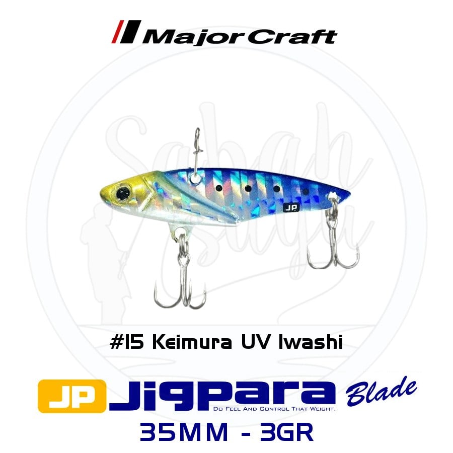 Major Craft Jigpara JPB-35 Blade Vibrasyon Jig 35mm 3gr #15 Keimura (UV) Iwashi