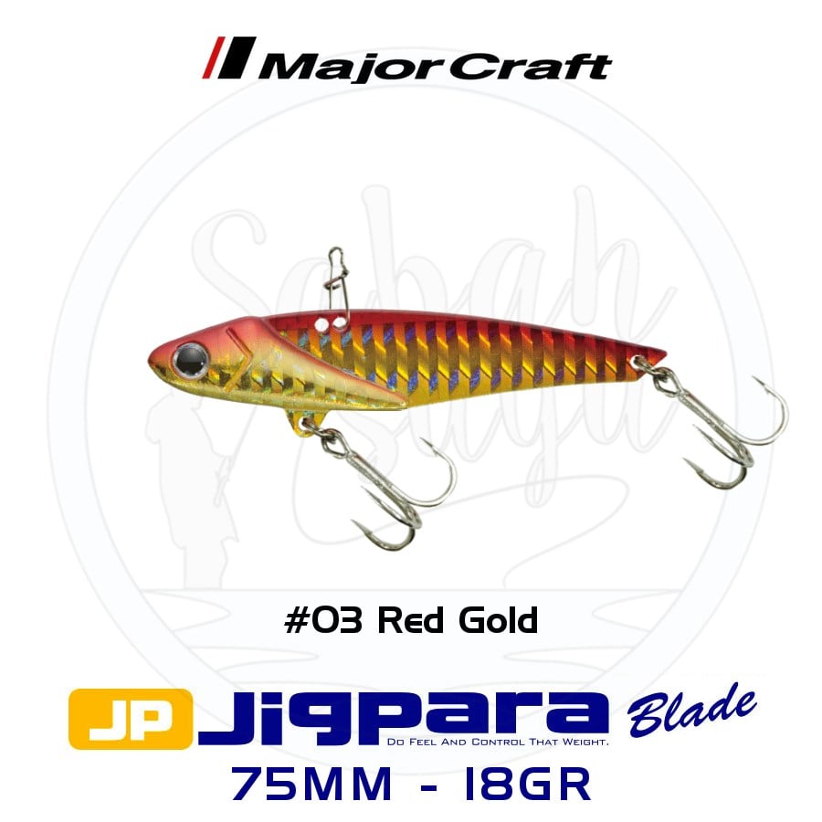 Major Craft Jigpara JPB-75 Blade Vibrasyon Jig 75mm 18gr #03 Red Gold