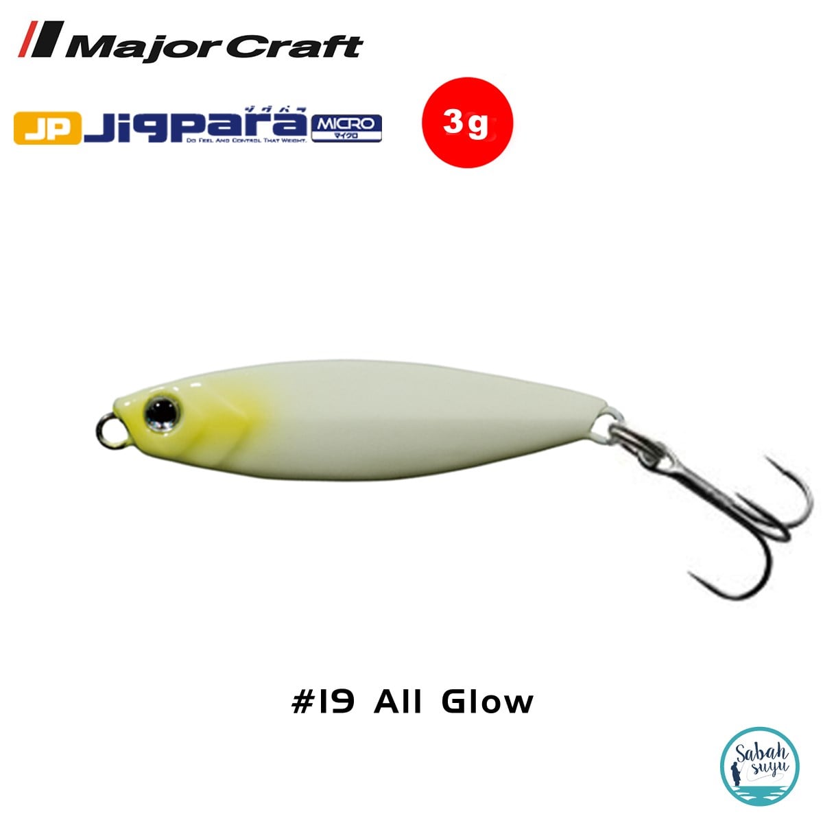 Major Craft Jigpara Micro JPM-3gr 30mm #19 All Glow