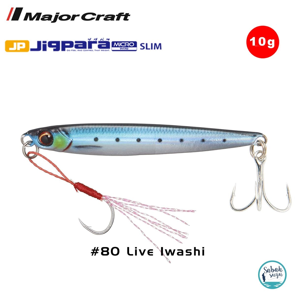 Major Craft Jigpara Micro Slim JPMSL-10gr 55mm #80 Live Iwashi