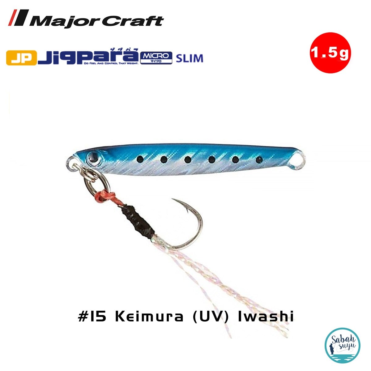 Major Craft Jigpara Micro Slim JPMSL-1.5gr 30mm #15 Keimura (UV) Iwashi