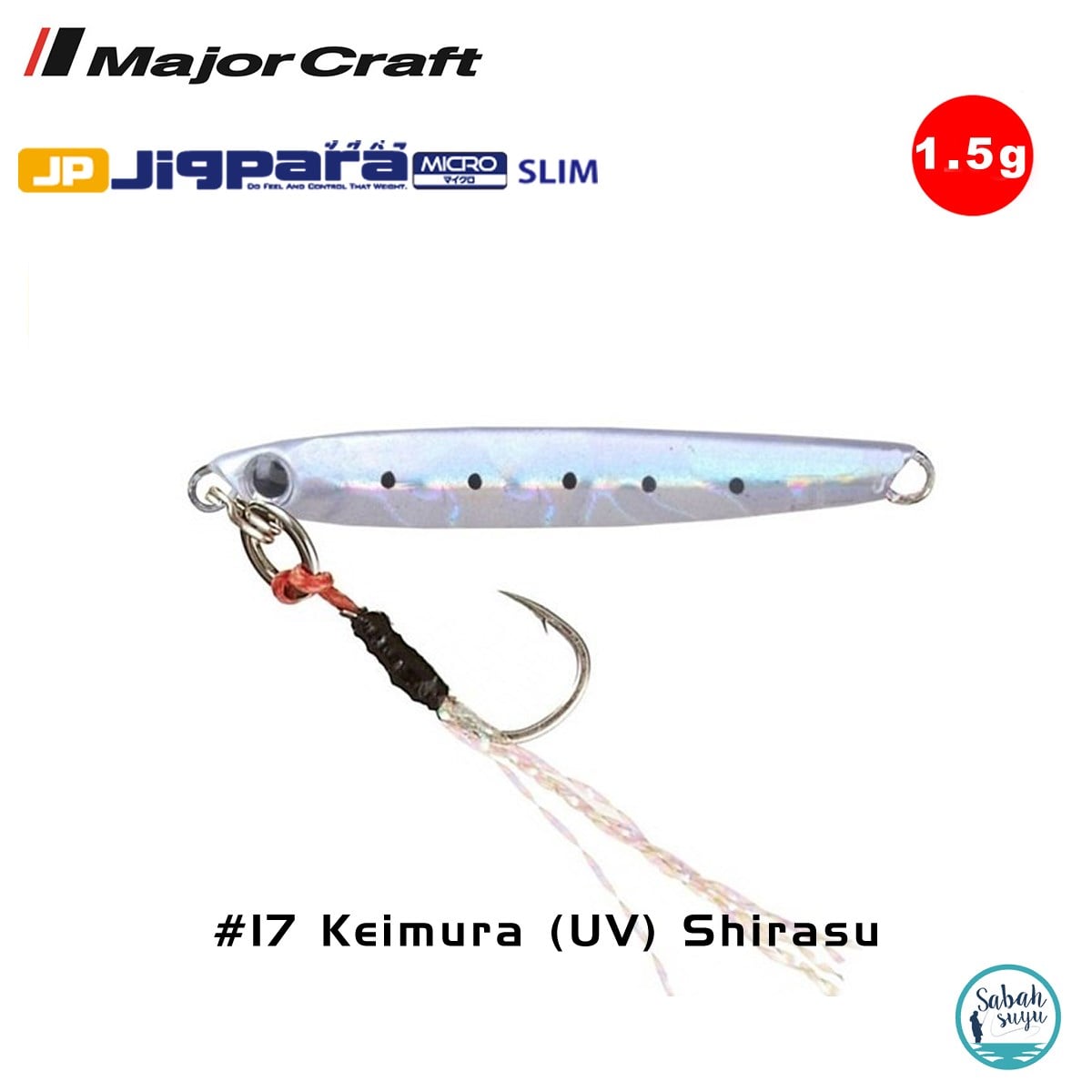 Major Craft Jigpara Micro Slim JPMSL-1.5gr 30mm #17 Keimura (UV) Shirasu