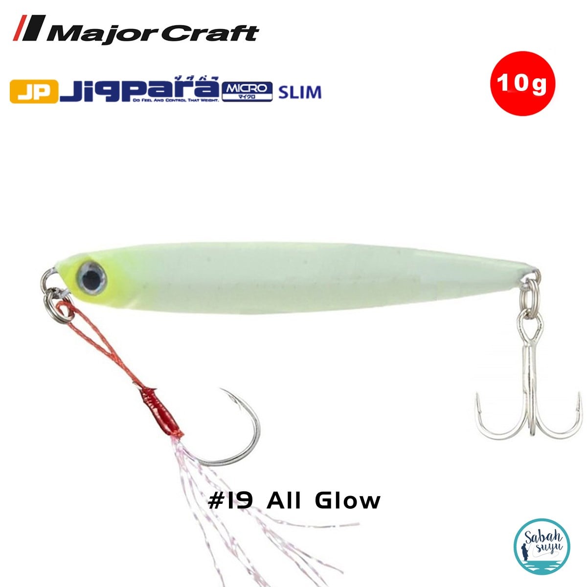 Major Craft Jigpara Micro Slim JPMSL-10gr 55mm #19 All Glow