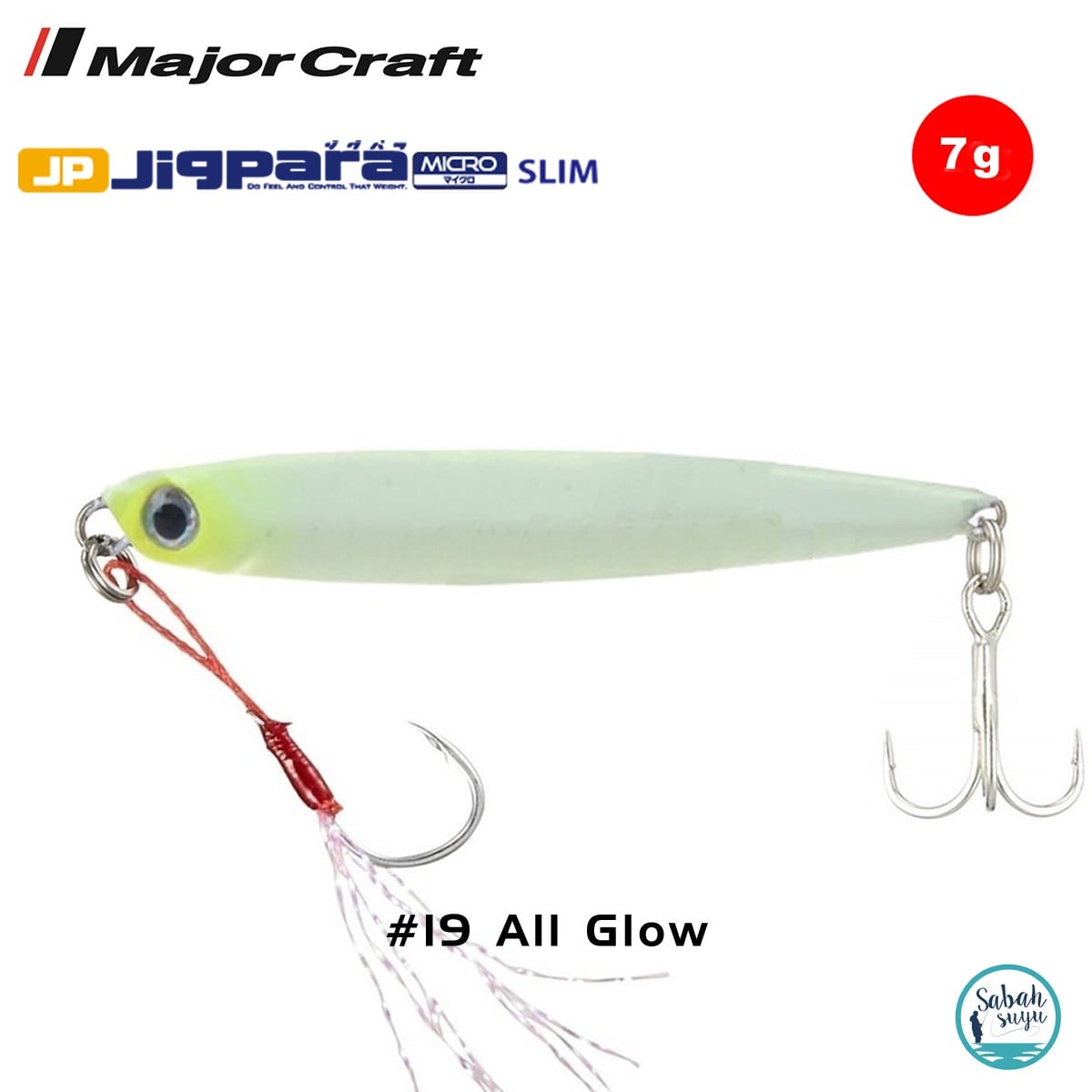 Major Craft Jigpara Micro Slim JPMSL-7gr 50mm #19 All Glow