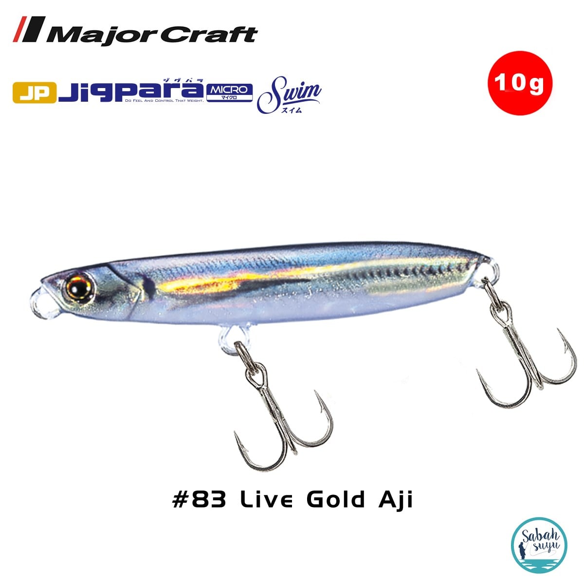 Major Craft Jigpara Micro Swim JPMSW-10gr 50mm #83 Live Gold Aji