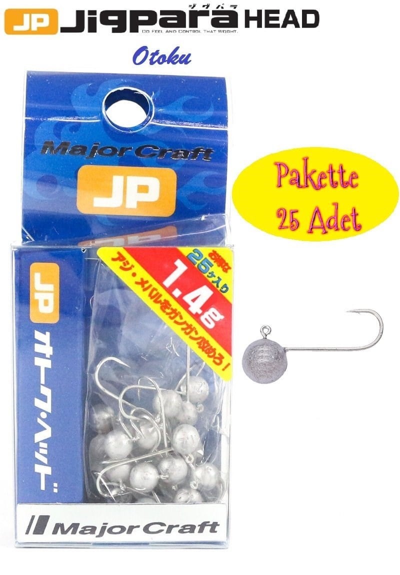 Major Craft Jigpara Otoku Head OTHD-1.4gr. (25pcs. Bag)