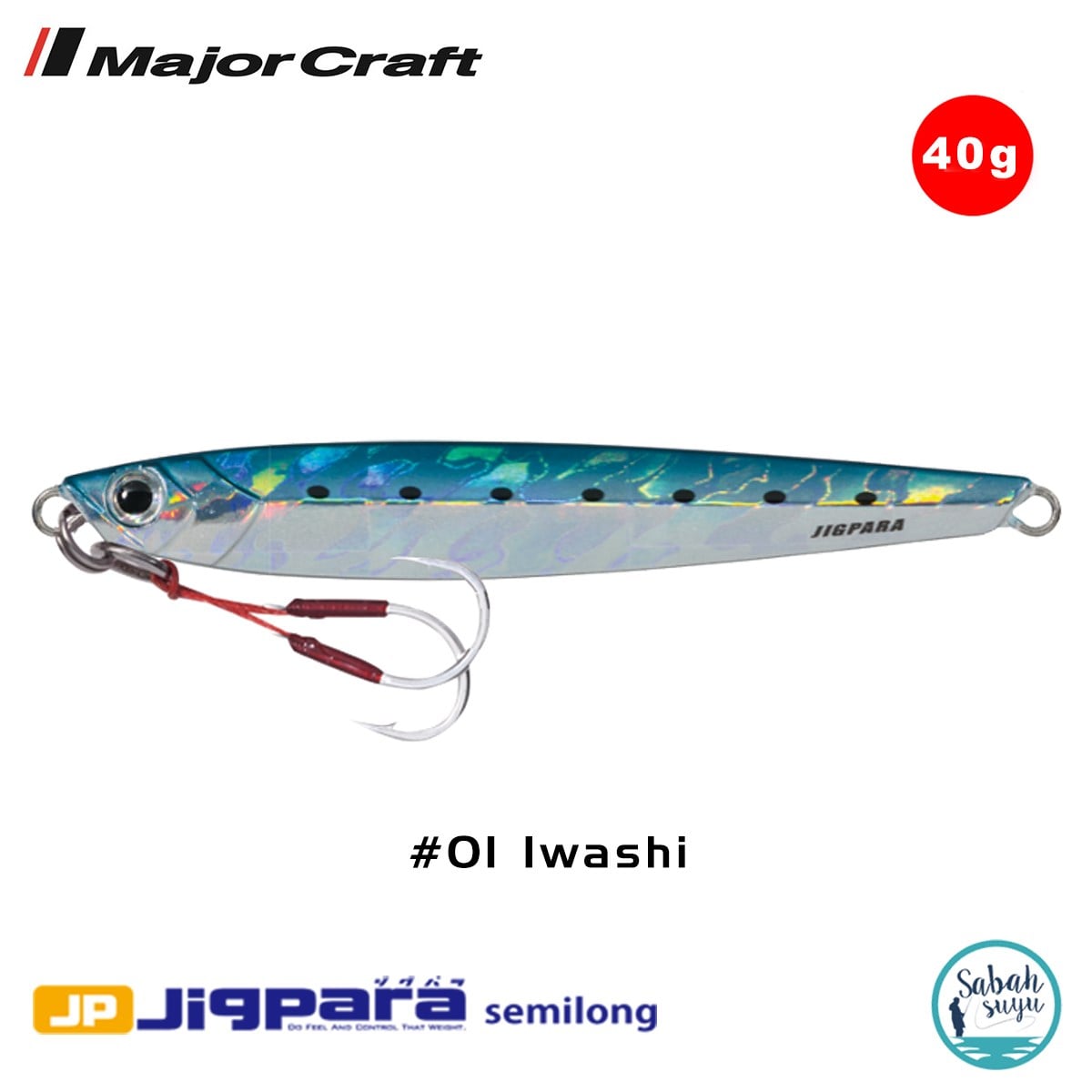 Major Craft Jigpara Semilong JPSL-40gr 100mm #01 Iwashi