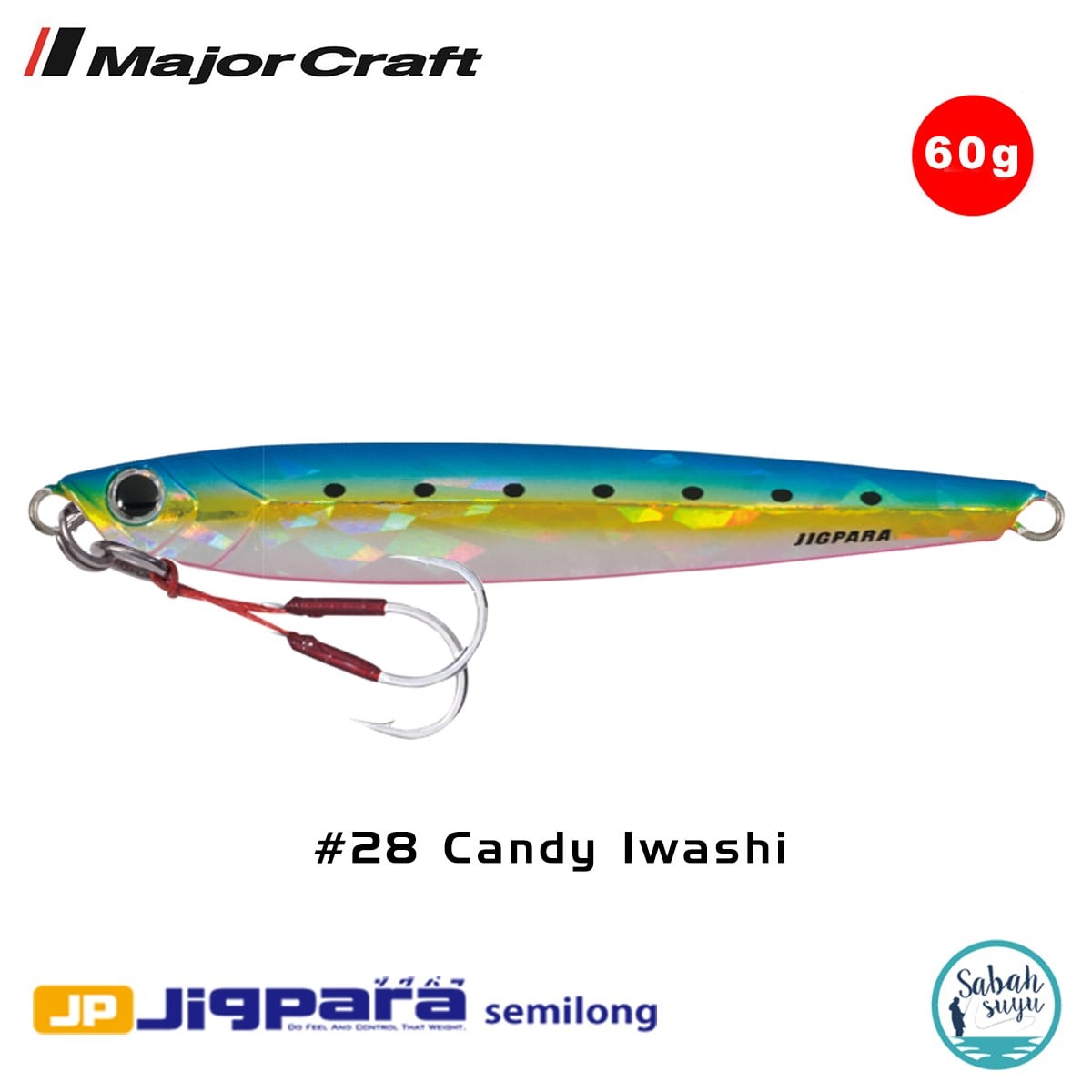 Major Craft Jigpara Semilong JPSL-60gr 120mm #28 Candy Iwashi