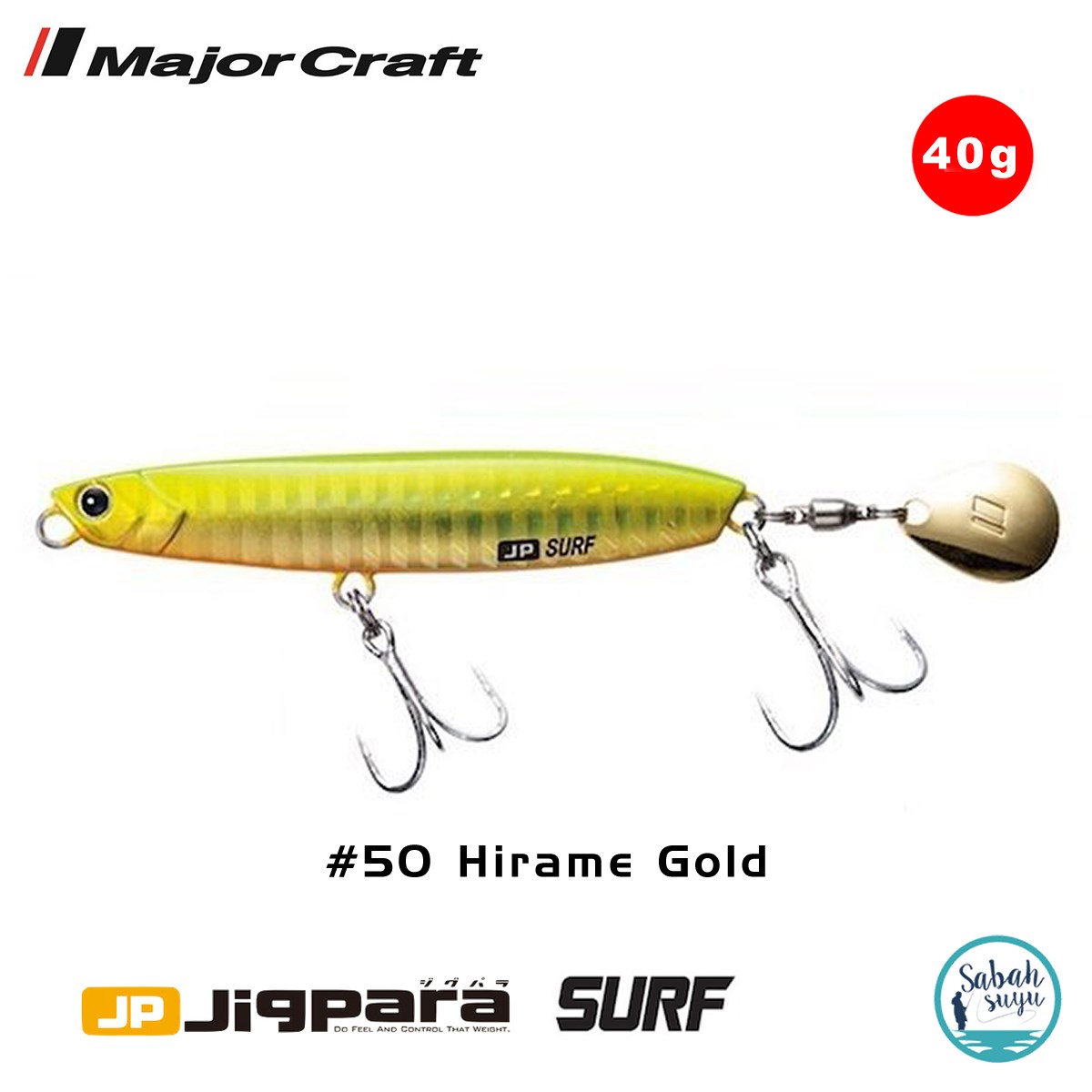 Major Craft Jigpara Surf JPSURF 40gr #50 Hirame Gold