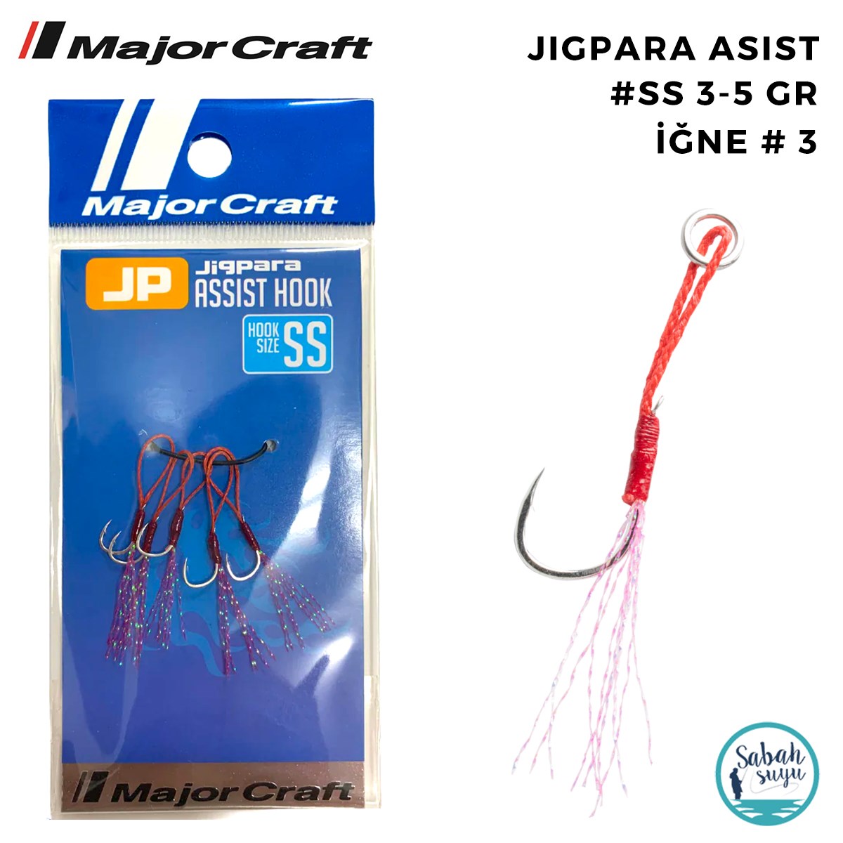 Major Craft Jigpara Tekli Asist İğne #SS 3-5gr (5 Adet)