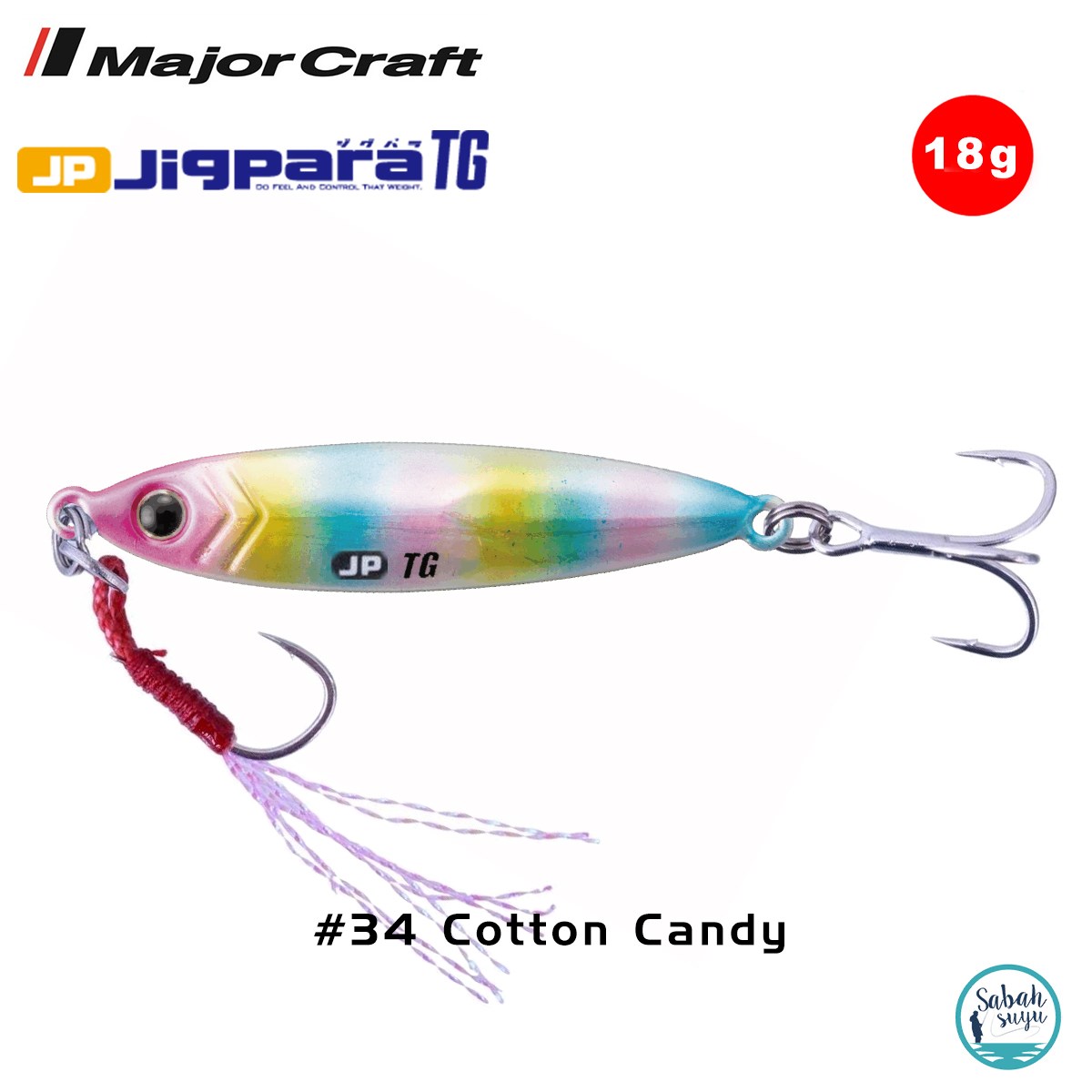 Major Craft Jigpara Tungsten JPTG-18gr 45mm #34 Cotton Candy