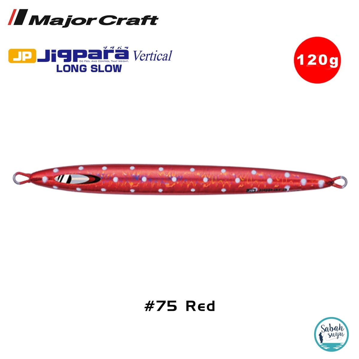 Major Craft Jigpara Vertical Long Slow JPVLS-120gr 152mm #75 Red