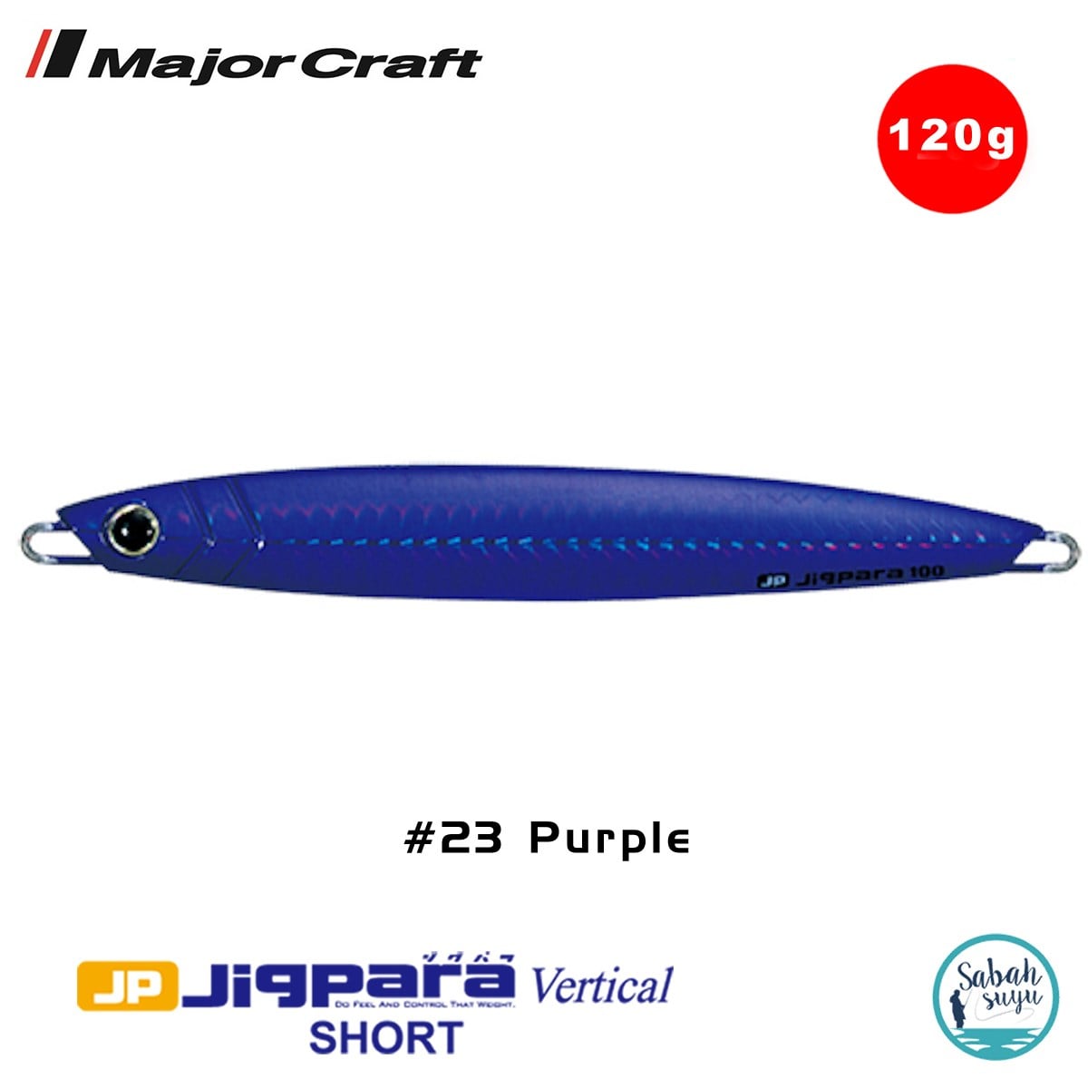 Major Craft Jigpara Vertical Short JPV-120gr 135mm #23 Purple