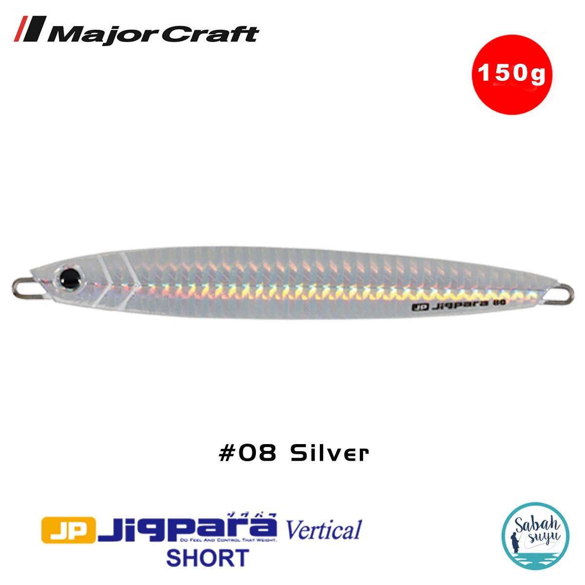 Major Craft Jigpara Vertical Short JPV-150gr 145mm #08 Silver