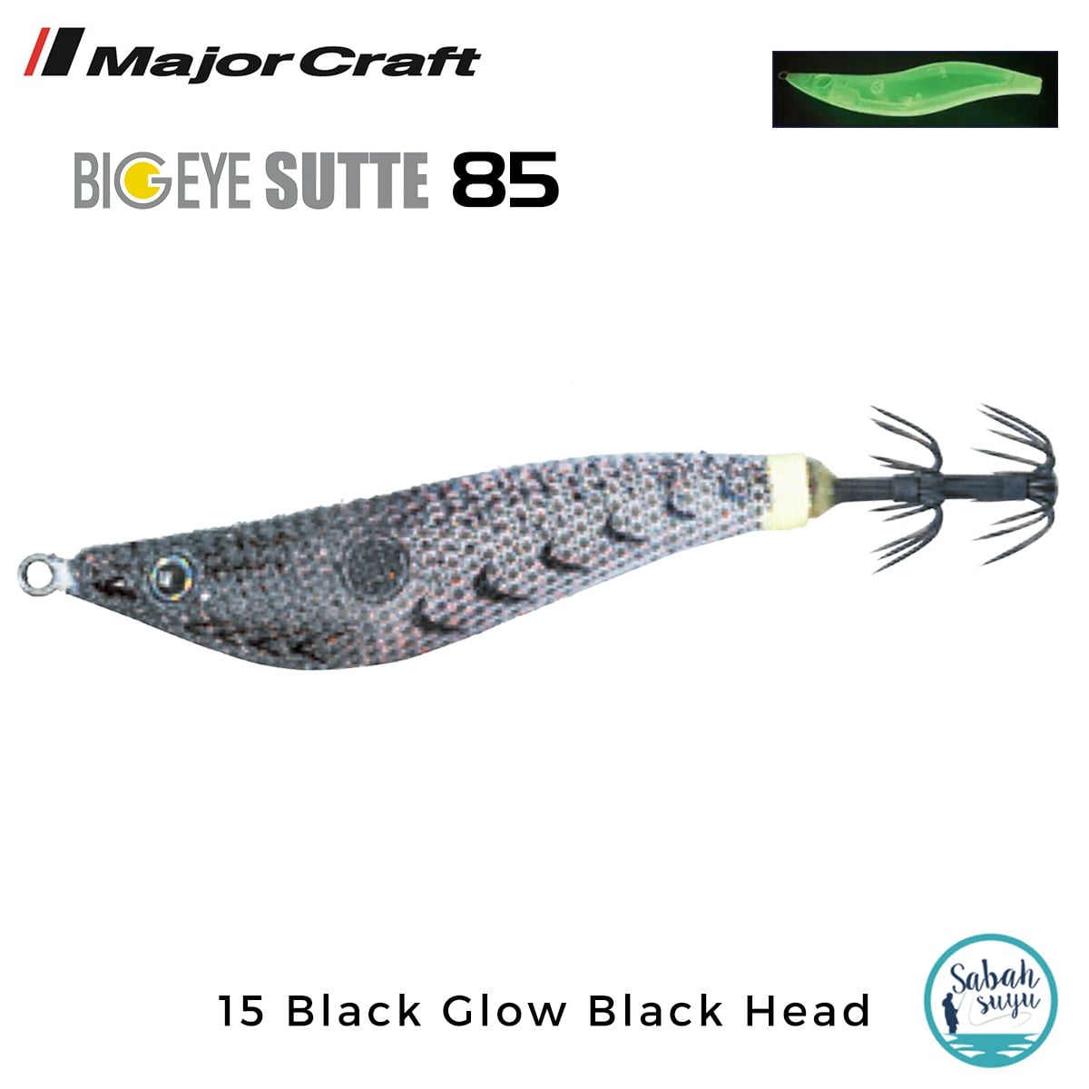 Major Craft Kalamar Zokası BES-85 15 Black Glow Black Head