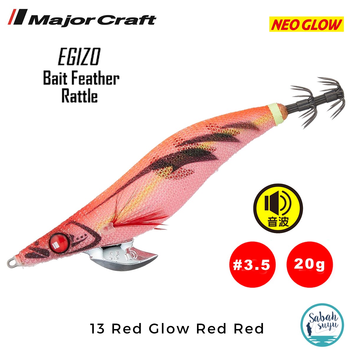 Major Craft Kalamar Zokası EBFO-3.5 20gr #13 Red Glow Red Red