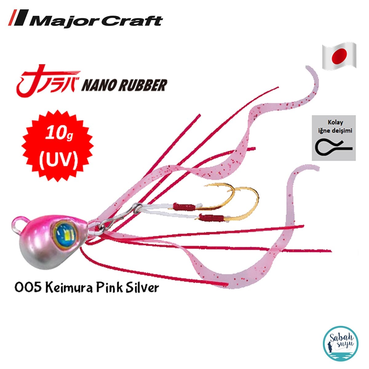 Major Craft Nano Rubber 10gr 005 Keimura Pink Silver