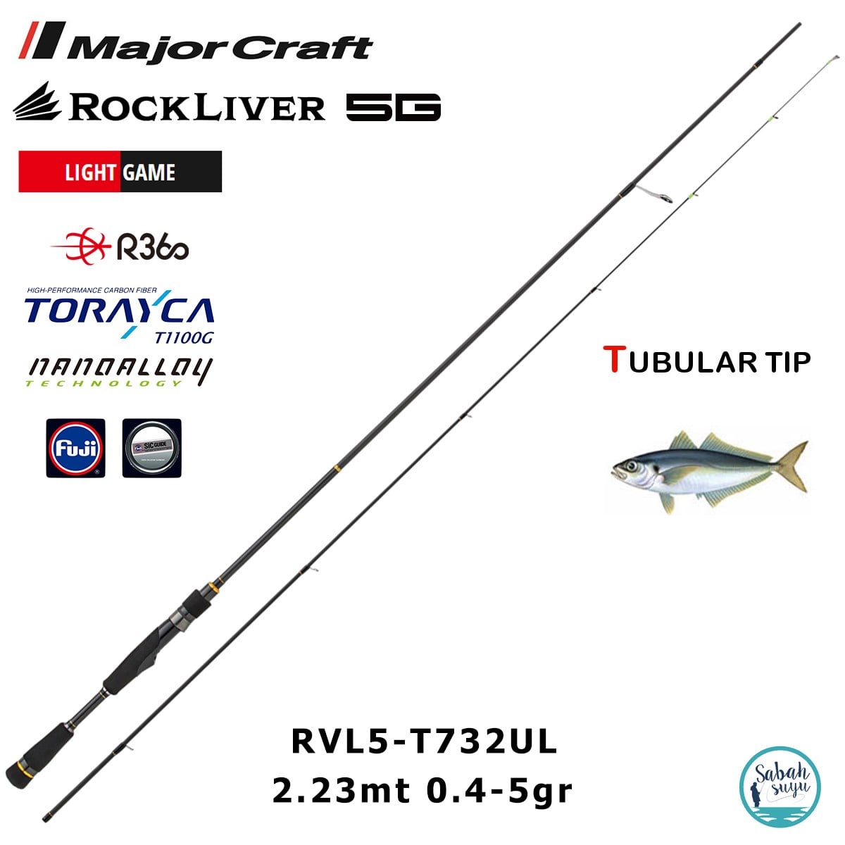Major Craft Rockliver 5G RVL5-T732UL Tubular 2.23mt 0.4-5gr (2P) LRF Kamış