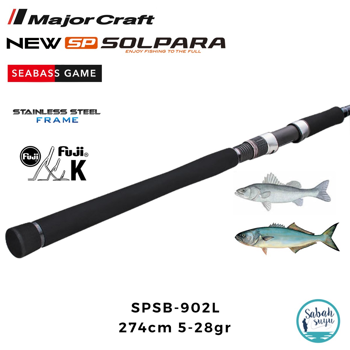Major Craft Solpara SPSB-902L Seabass Game 274cm 5-28gr (2P) Spin Kamış