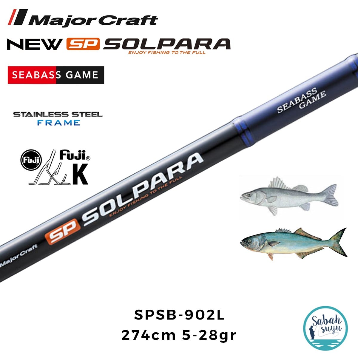 Major Craft Solpara SPSB-902L Seabass Game 274cm 5-28gr (2P) Spin Kamış