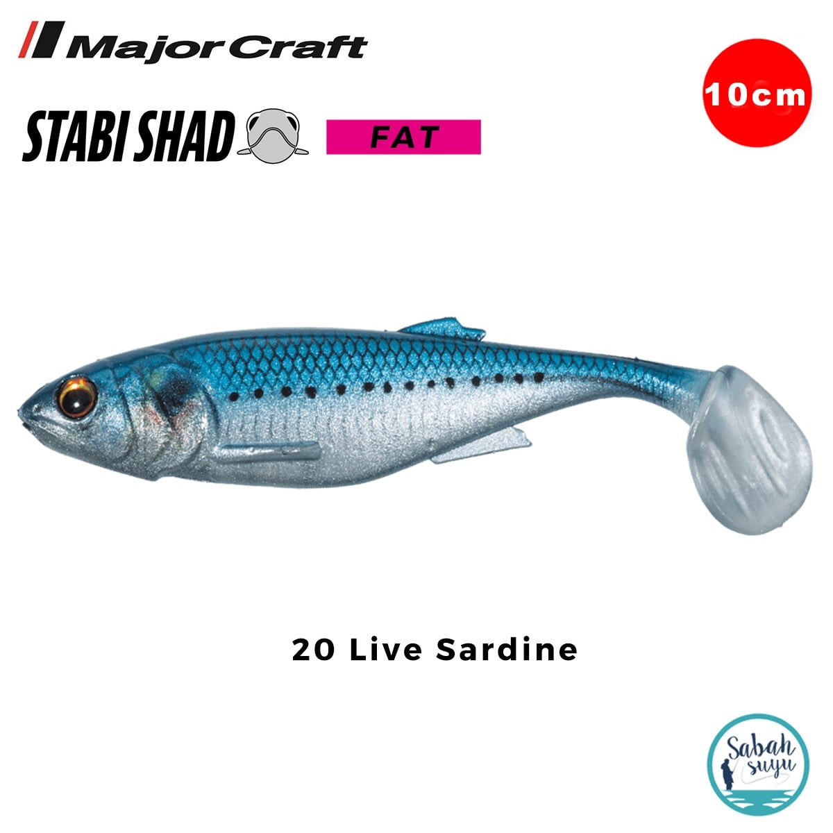 Major Craft Stabi Shad Fat 10cm Silikon Balık #20 Live Sardine
