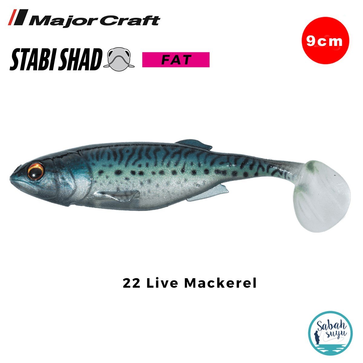 Major Craft Stabi Shad Fat 9cm Silikon Balık #22 Live Mackerel