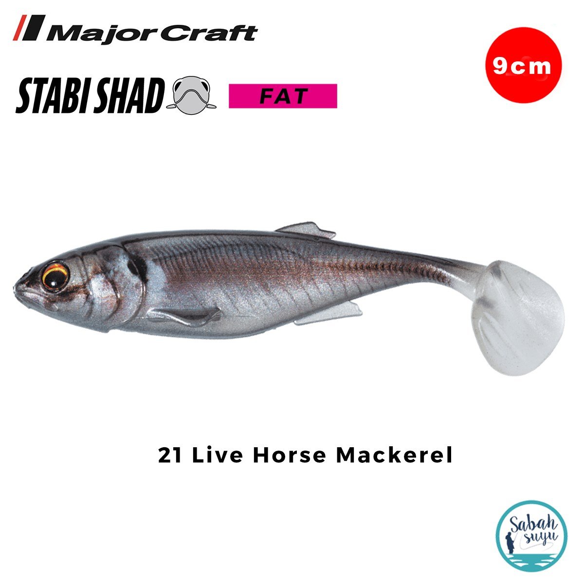 Major Craft Stabi Shad Fat 9cm Silikon Balık #21 Live Horse Mackerel